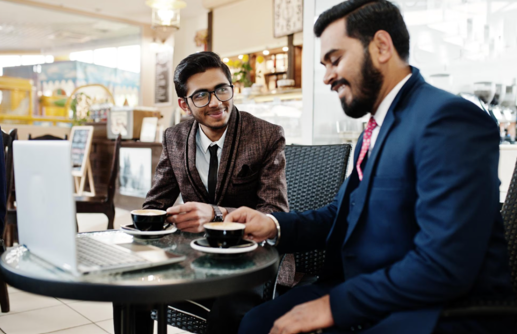people enjoying coffee